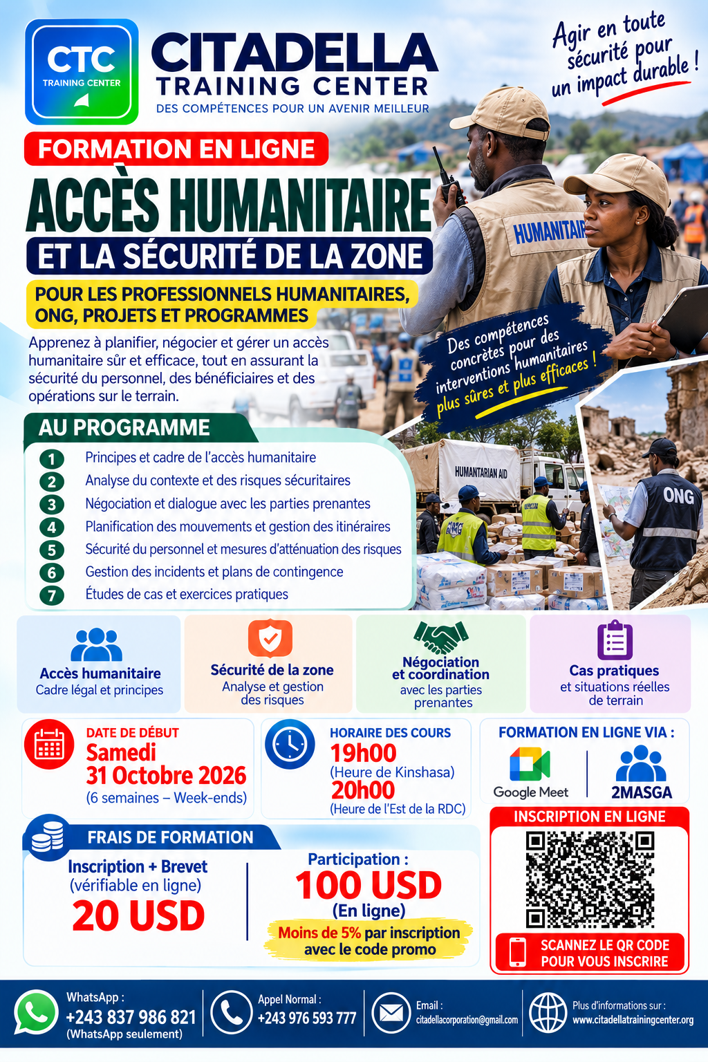 Formation en Accès Humanitaire -La securité de la zone