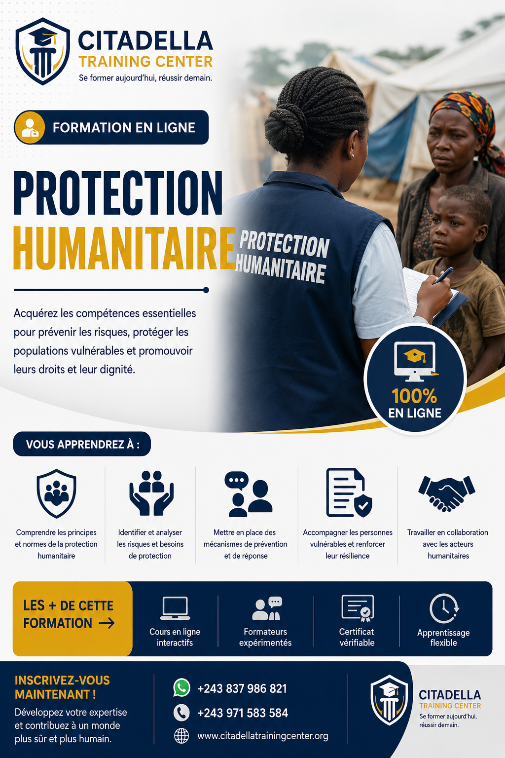 Formation en Protection Humanitaire & VBG (Violences Basées sur le Genre) I En ligne pour 6 semaines les weekends, à partir du 05 Juin 2026