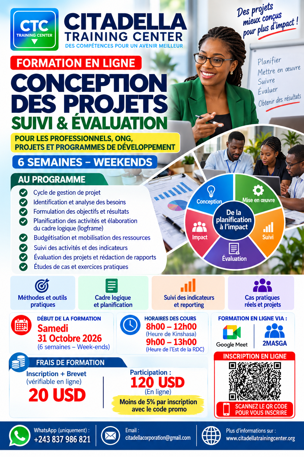 Formation en ligne Conception des Projets + Suivi& Evaluation
